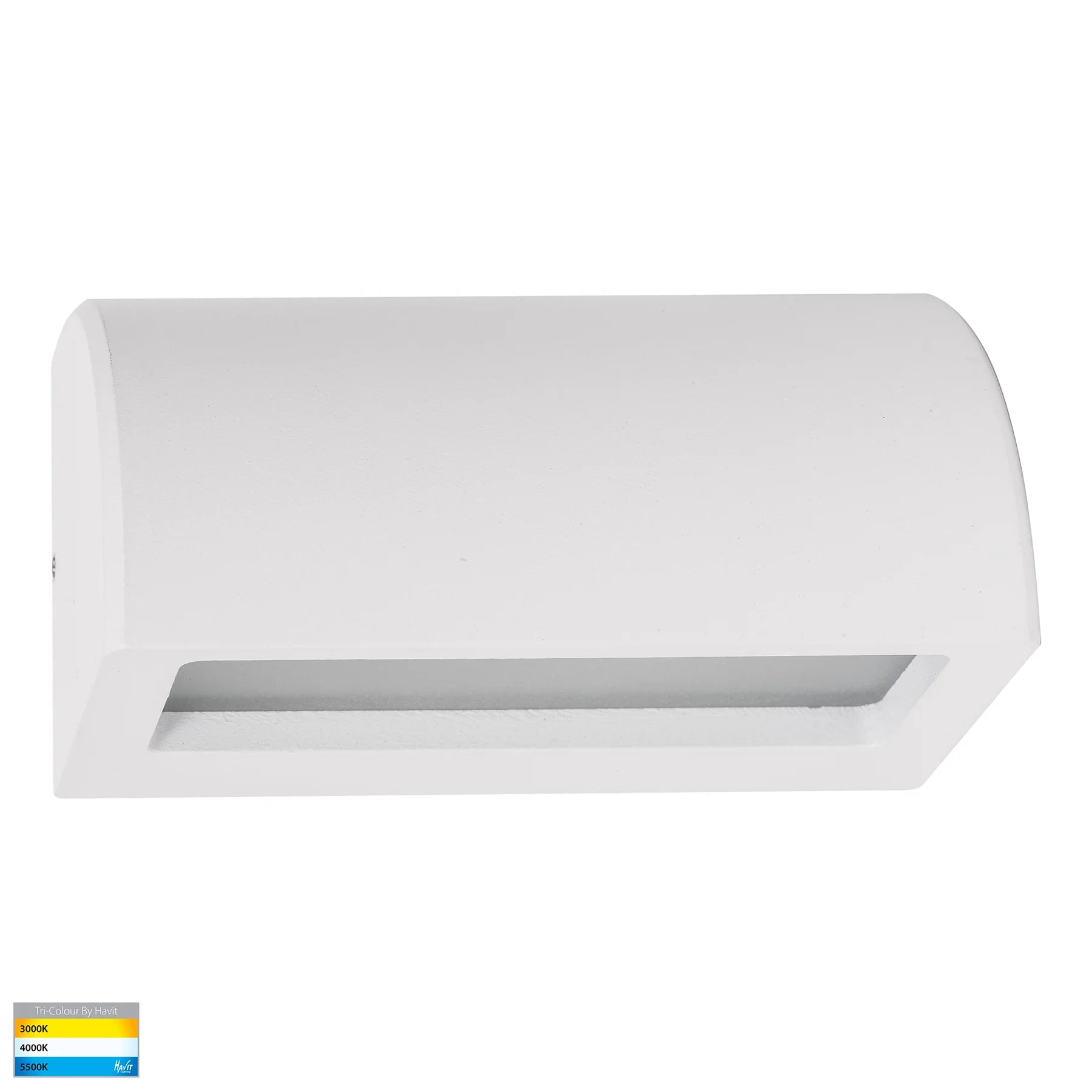 Havit Ridge Rectangular Garden Step and Uplights Tri - White 6W 12V IP54 - HV3283T-WH