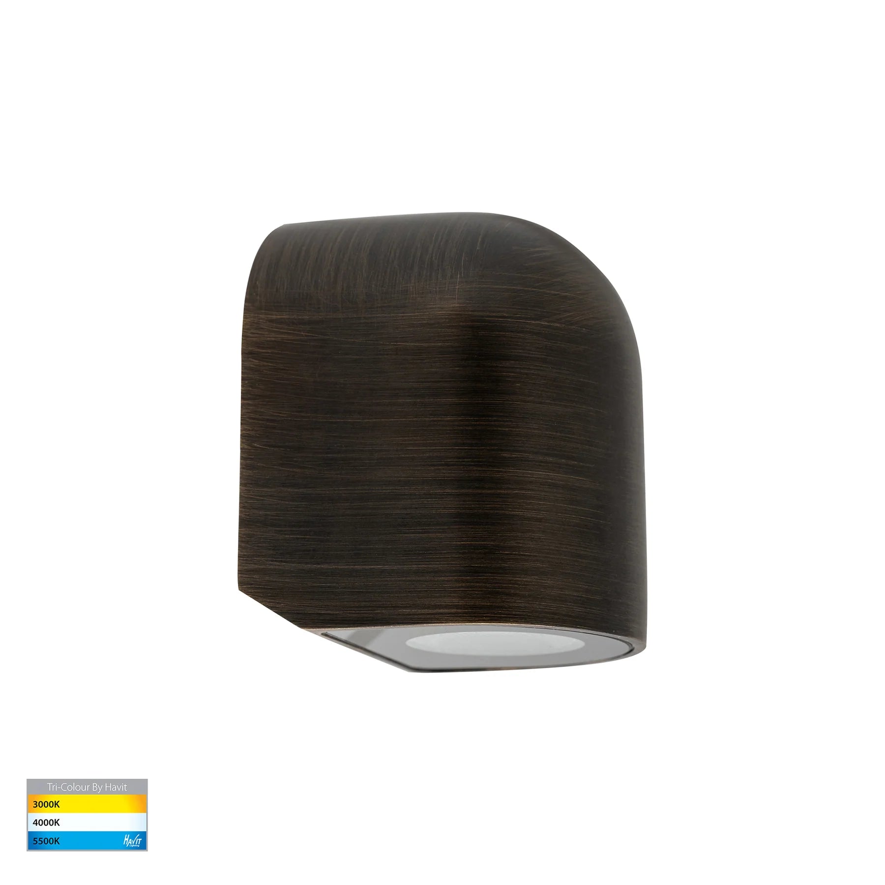 Havit Patra Surface Mounted Exterior Wall Lights Tri- Antique Brass 1.5W 12V IP65- HV3284T-AB-12V