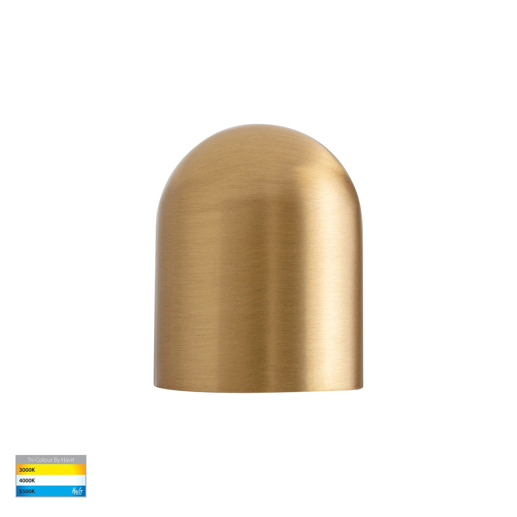 Havit Patra Surface Mounted Exterior Wall Lights Tri- Solid Brass 1.5W 12V IP65- HV3284T-BR-12V