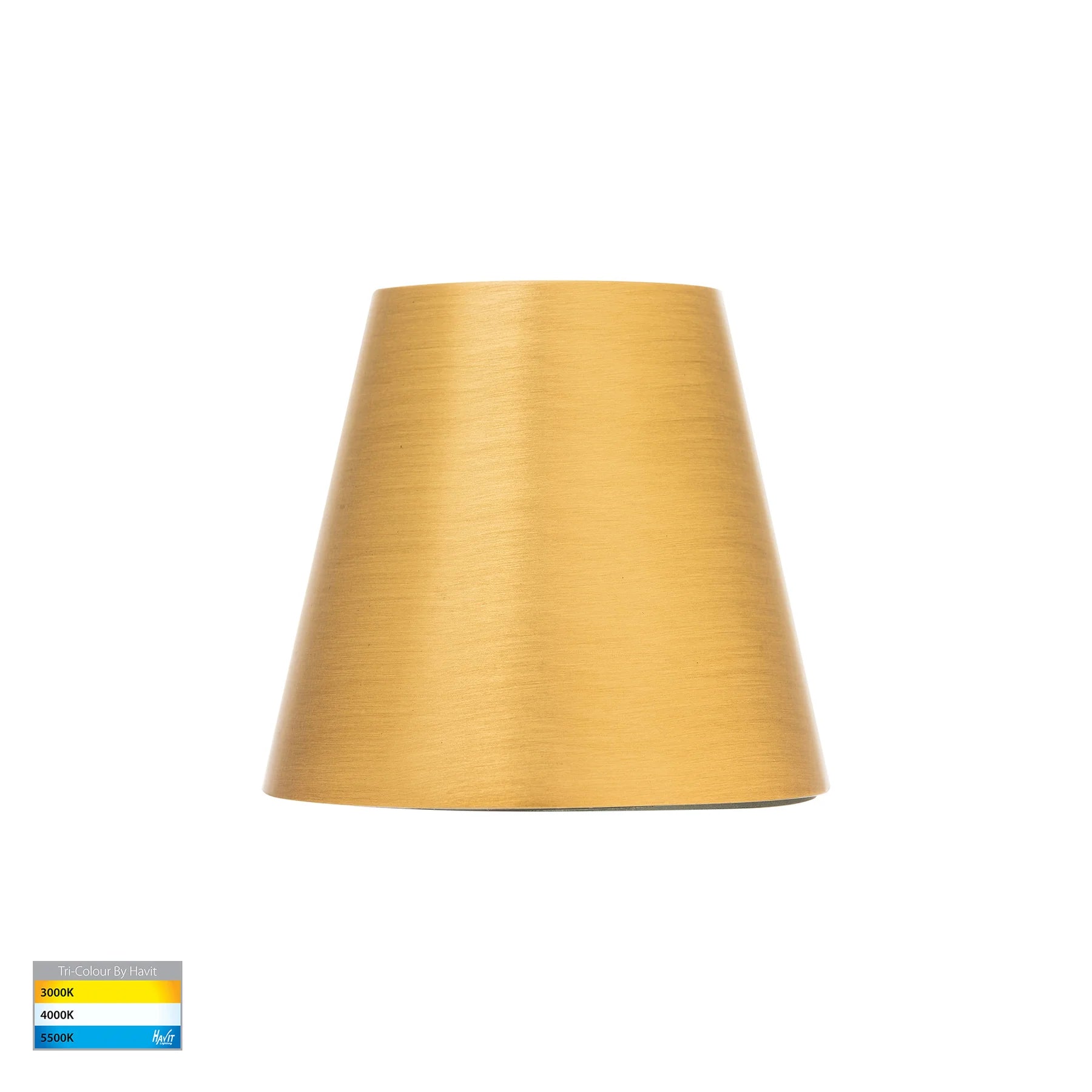 Havit Kaval Surface Mounted Exterior Wall Lights Tri- Solid Brass 1.5W 12V IP65- HV3285T-BR-12V