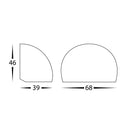 Havit Serres Surface Mounted Exterior Wall Lights Tri- Solid Brass 1.5W 12V IP65- HV3286T-BR-12V