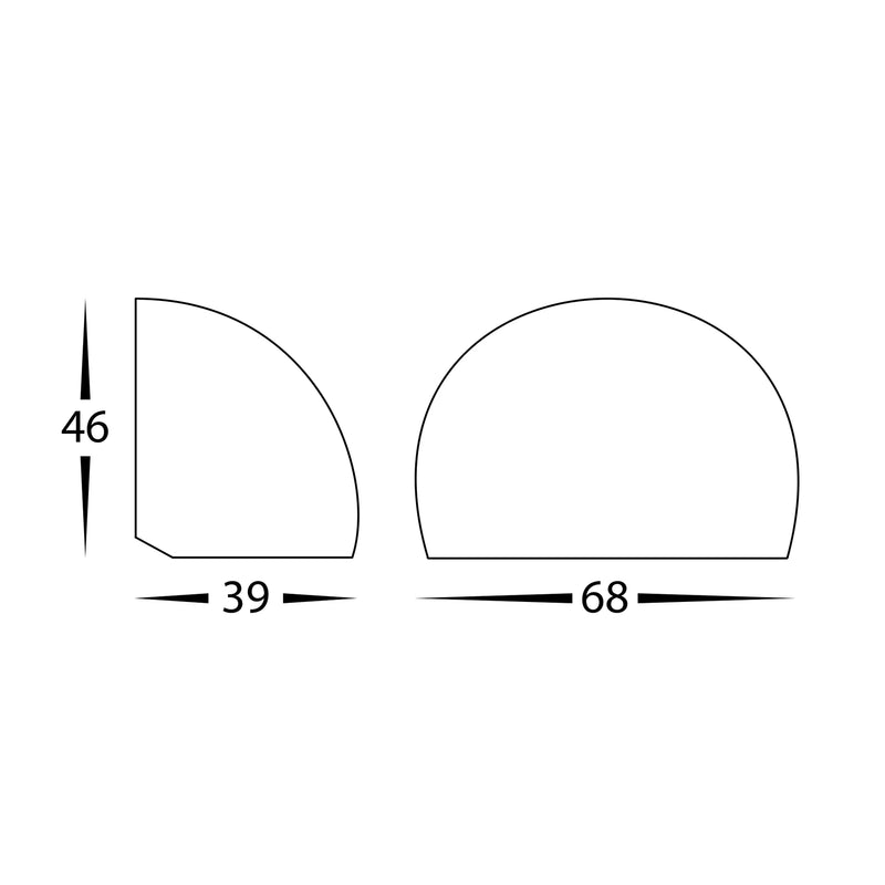 Havit Serres Surface Mounted Exterior Wall Lights Tri- Solid Brass 1.5W 12V IP65- HV3286T-BR-12V