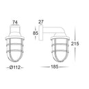 Havit Marina Polycarbonate Exterior Wall Lights 2700K Brass 240V IP54- HV3511W-PB