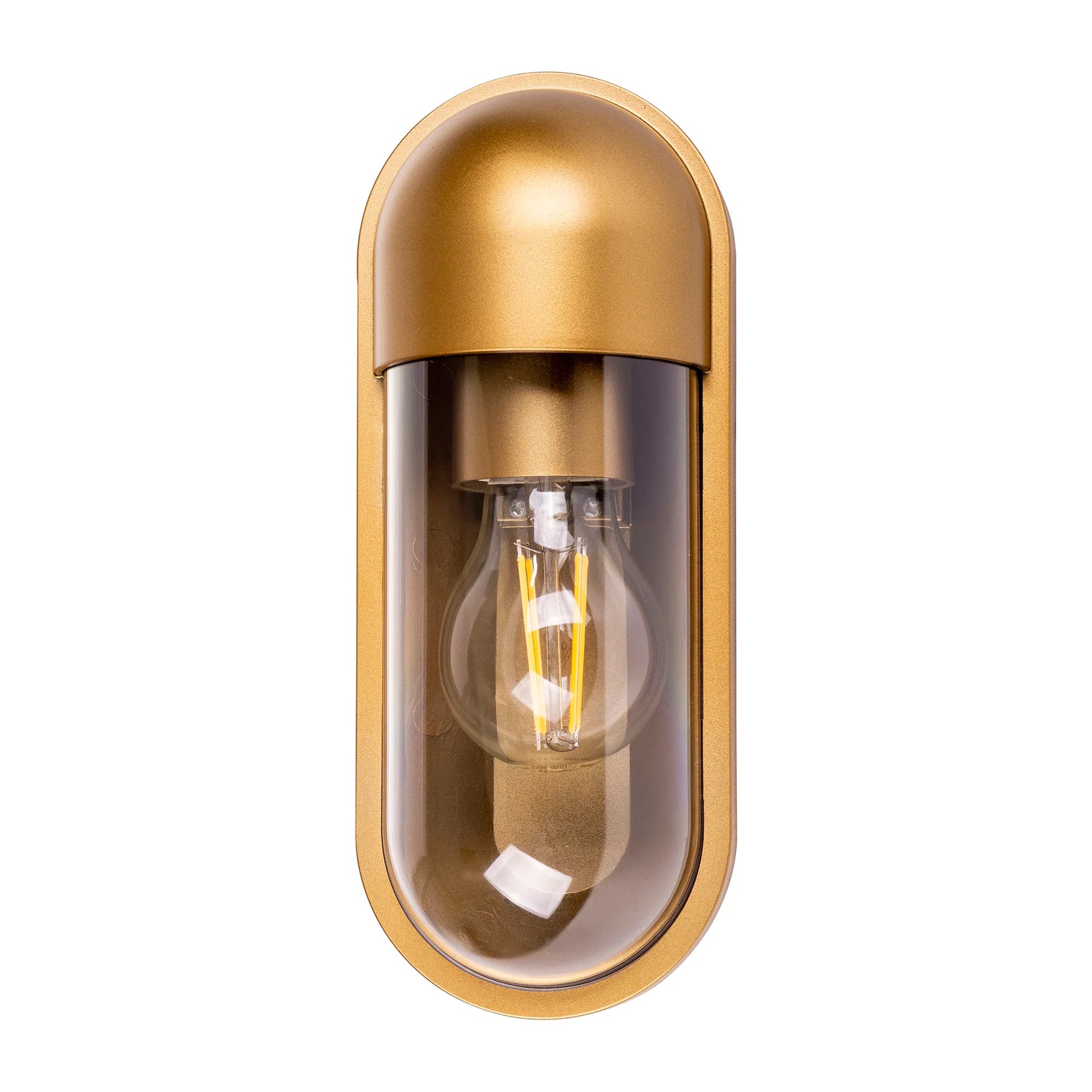 Havit Lume Exterior Wall Lights 2700K Polycarbonate Brass 8W 240V IP65- HV3512W-PB