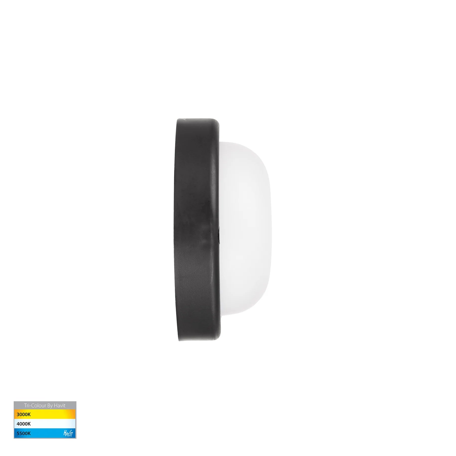 Havit Muovi Ceiling/ Exterior Wall Lights Tri- Polycarbonate Black 7W 240V IP65- HV3523T-BLK