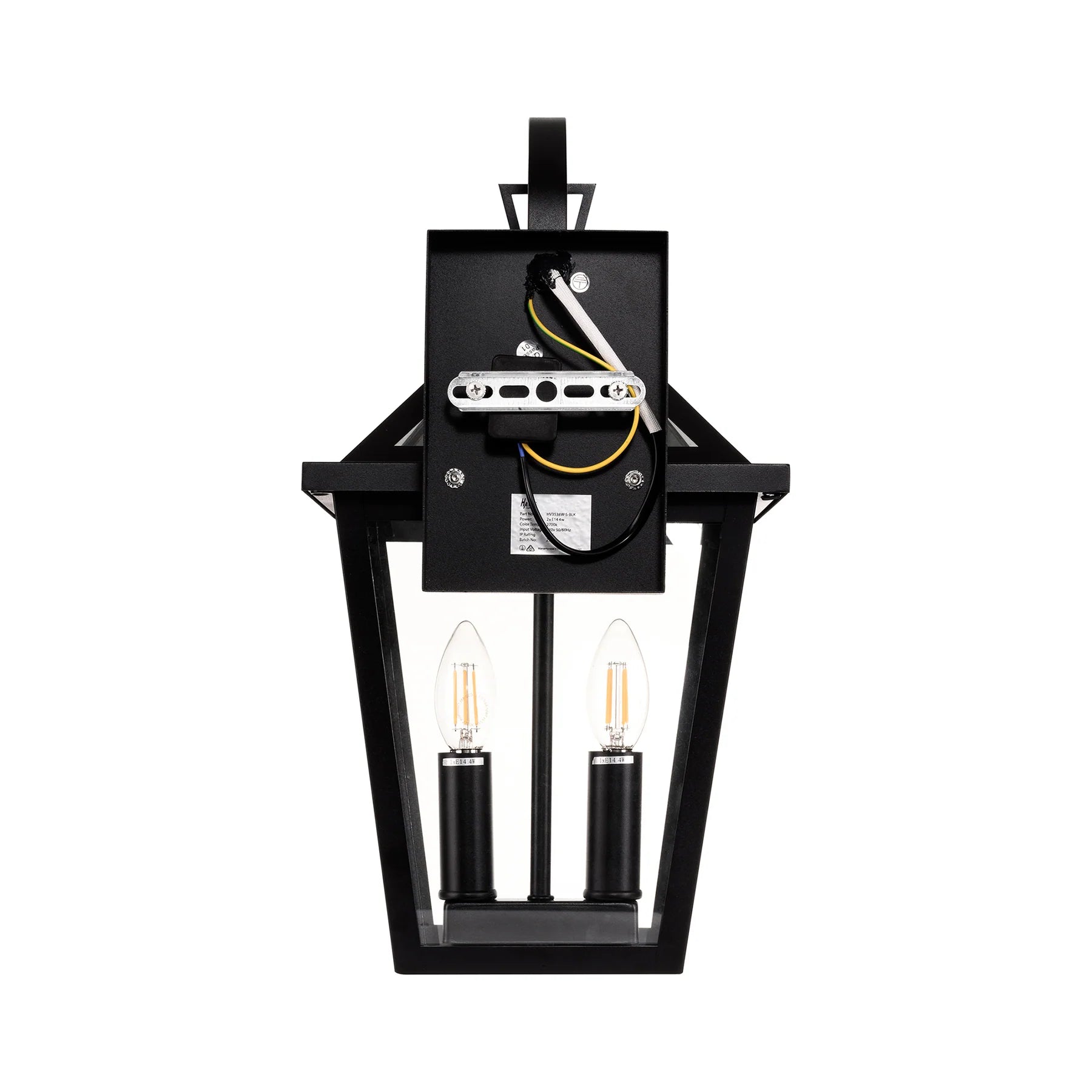Havit Karter Galvanised Iron Exterior Wall Lights 2700K Black 2x4W 240V IP44- HV3538W-S-BLK