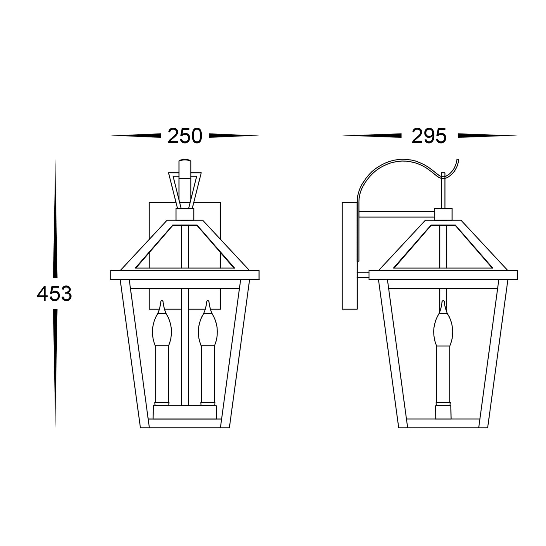 Havit Karter Galvanised Iron Exterior Wall Lights 2700K Black 2x4W 240V IP44- HV3538W-S-BLK