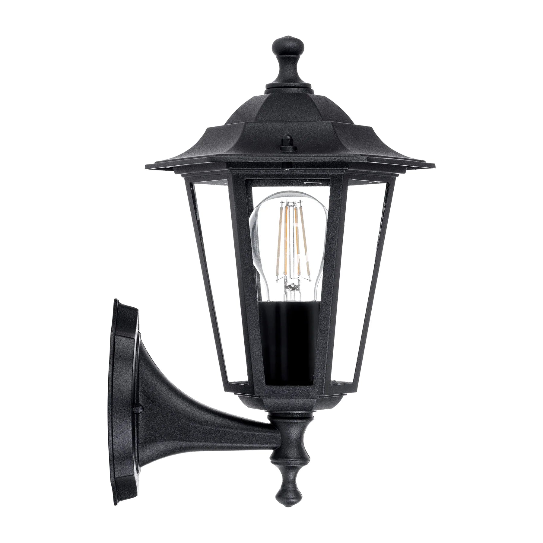 Havit Fibra 6 Panel Coach Exterior Wall Lights 2700K Aluminium Black 8W 240V IP44- HV3552W-BLK