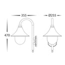 Havit Hove Coach Exterior Wall Lights 2700K Aluminium Black 8W 240V IP44- HV3554W-BLK