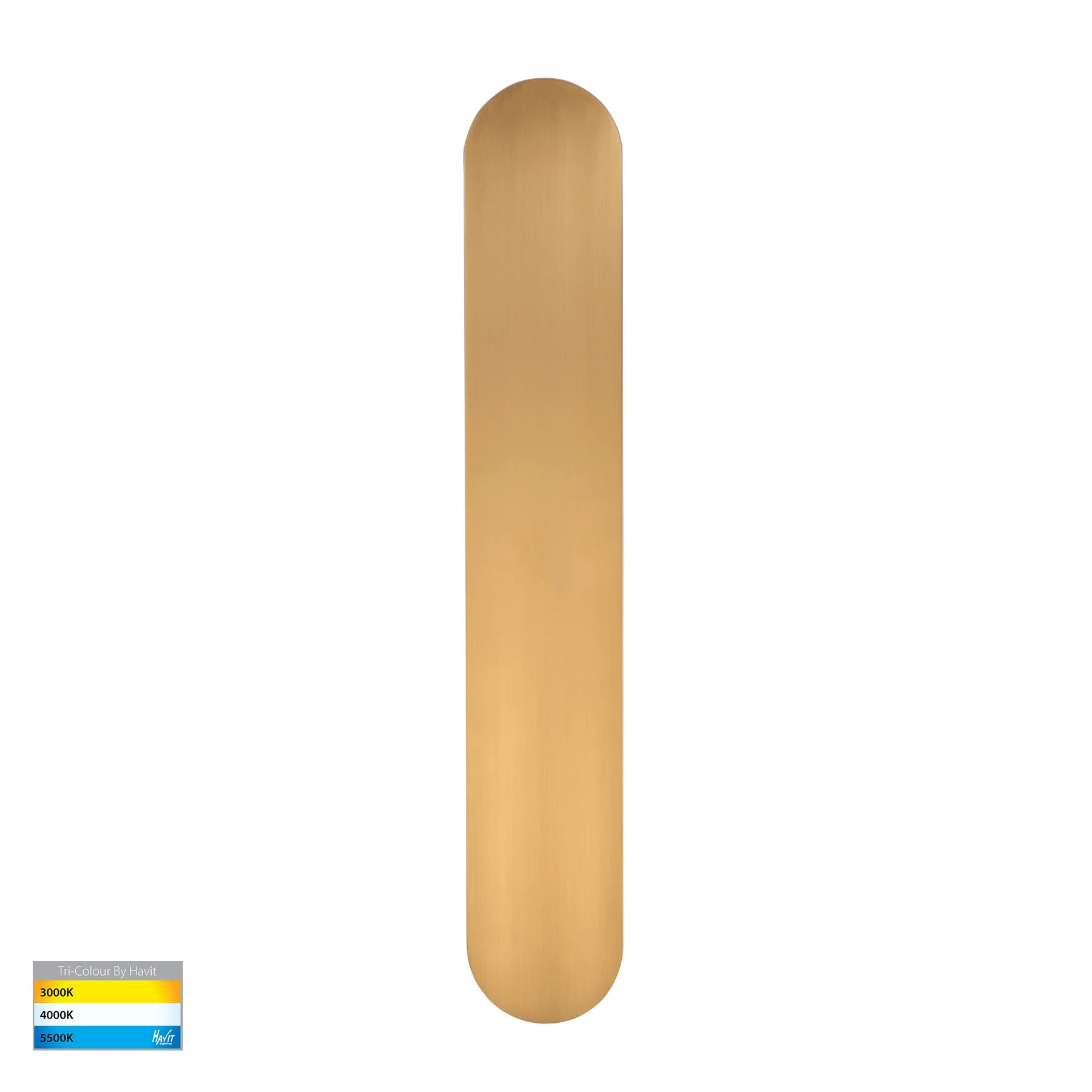 Havit Barline Shadow 600mm Interior Wall Lights Tri- Aluminium Brass 12W 240V IP65- HV3562T-BR