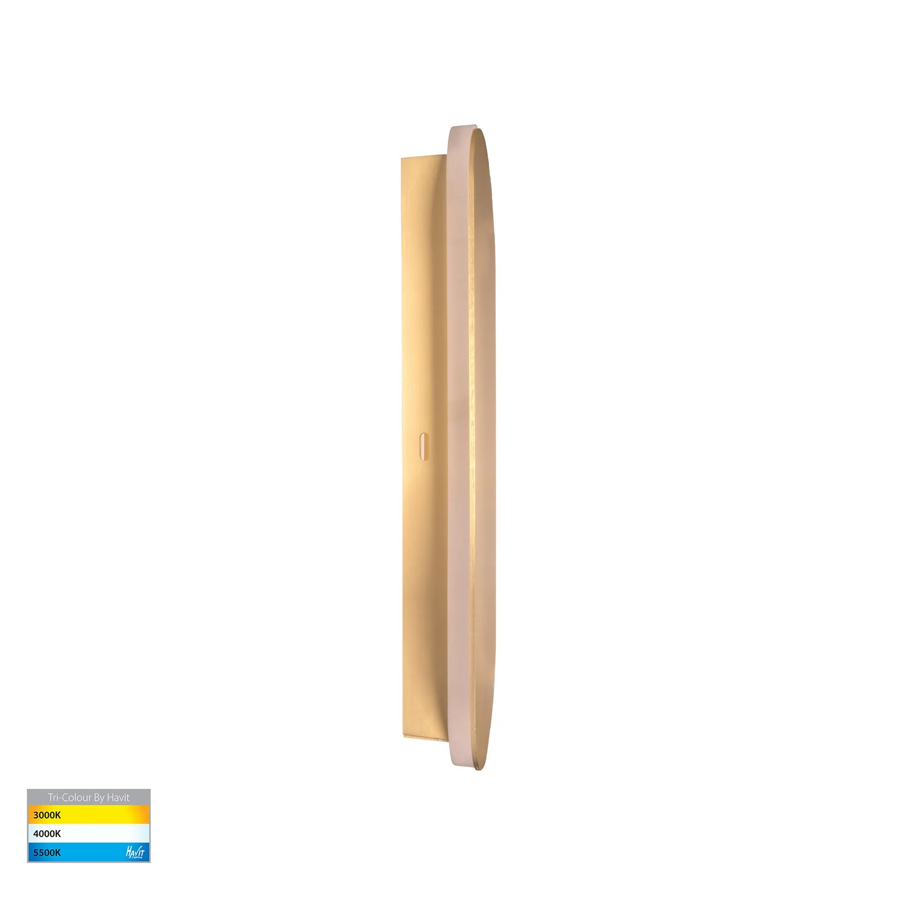 Havit Barline Shadow 300mm Interior Wall Lights Tri- Aluminium Brass 6W 240V IP65- HV3561T-BR