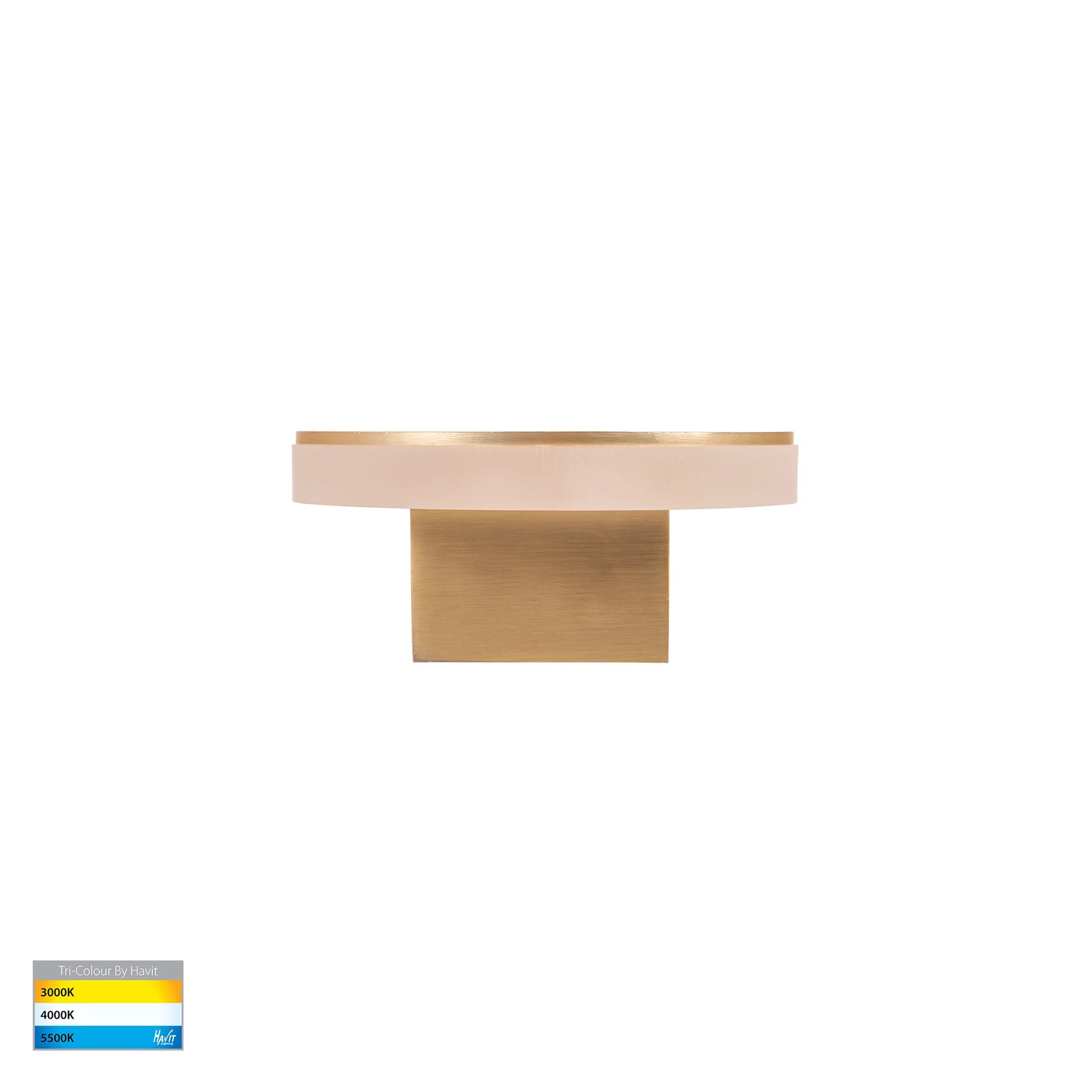 Havit Barline Shadow 300mm Interior Wall Lights Tri- Aluminium Brass 6W 240V IP65- HV3561T-BR