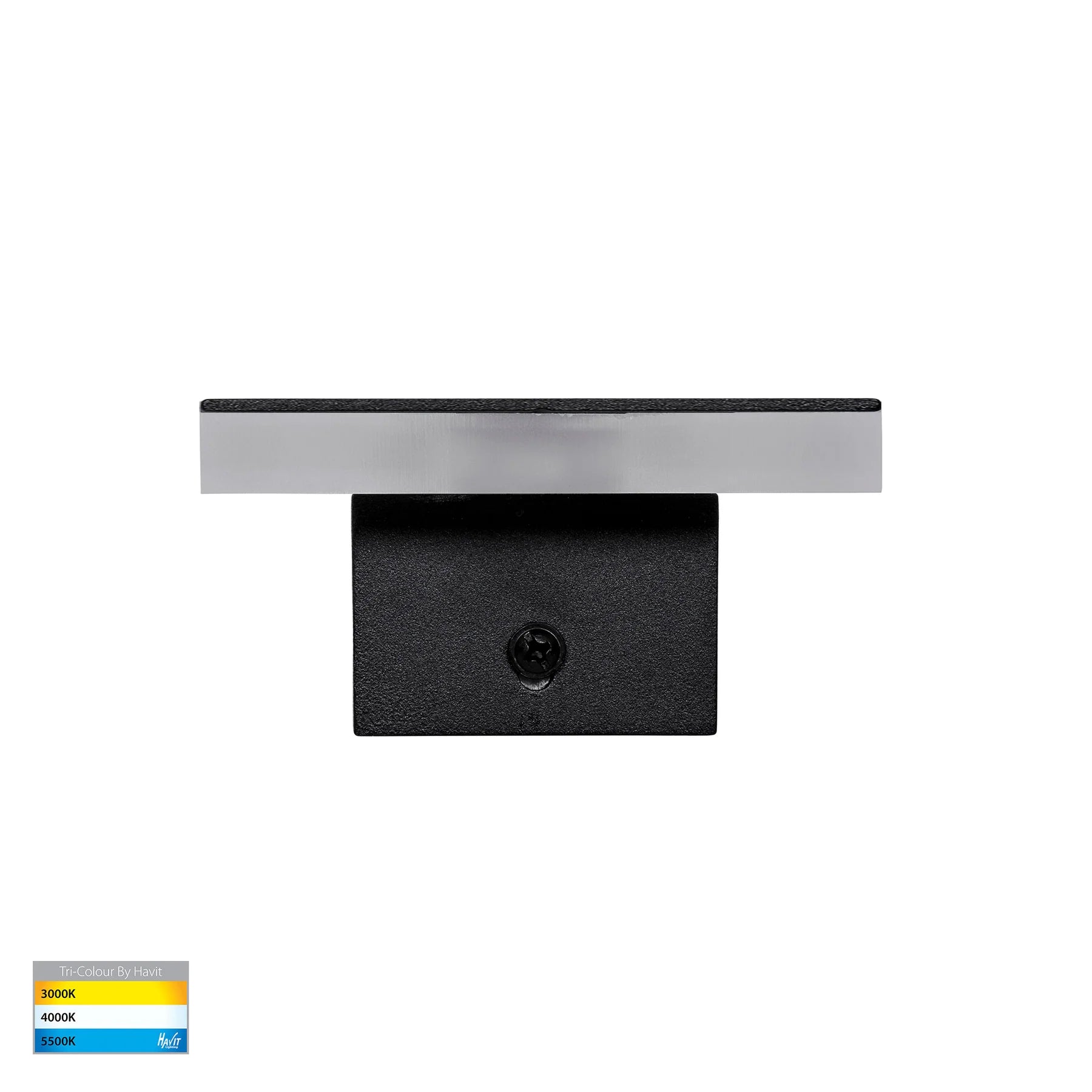 Havit Barline Shadow 300mm Exterior Wall Lights Tri - Aluminium Black 4.5W-9W 24V/240V IP65 - HV3571T-BLK