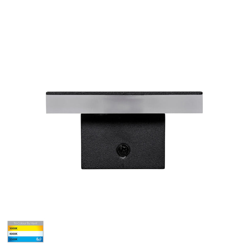 Havit Barline Shadow 300mm Exterior Wall Lights Tri - Aluminium Black 4.5W-9W 240V IP65 - HV3571T-BLK