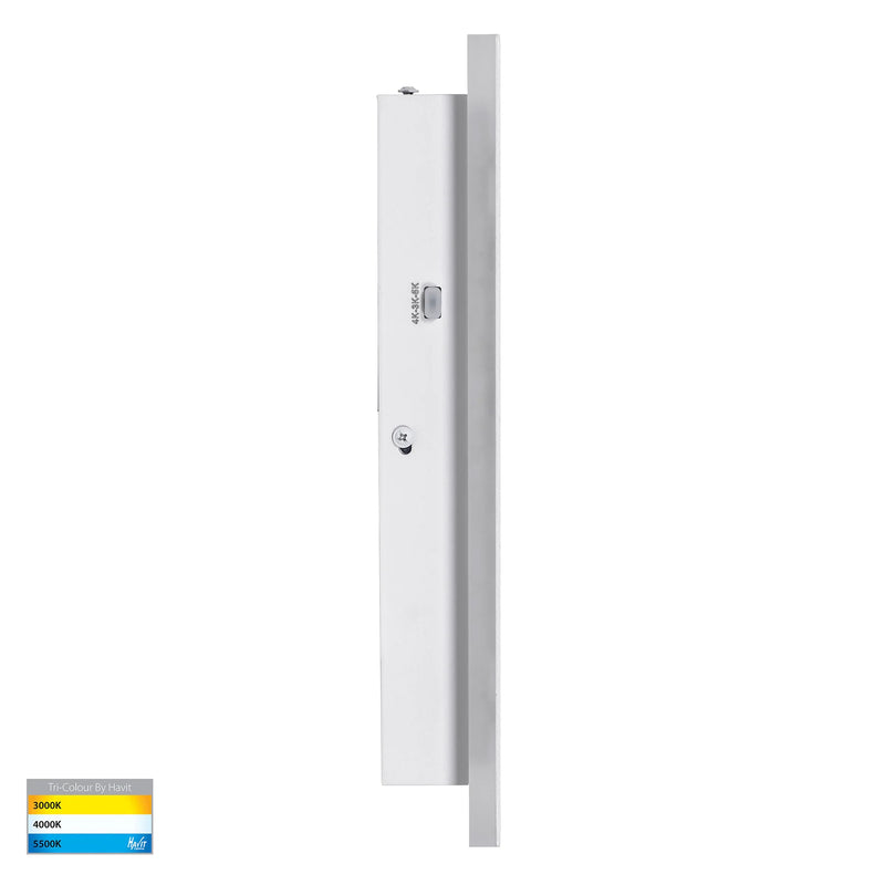 Havit Barline Shadow 300mm Exterior Wall Lights Tri - Aluminium White 4.5W-9W 240V IP65 - HV3571T-WHT - Havit Lighting