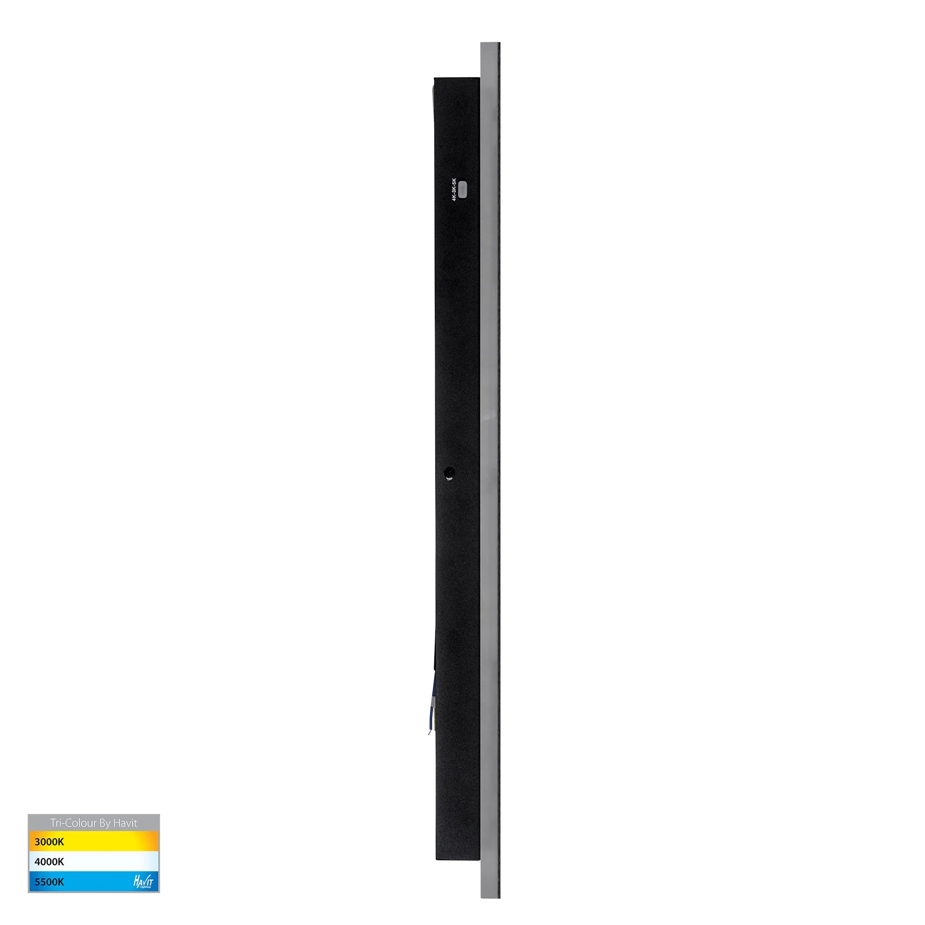 Havit Barline Shadow 600mm Exterior Wall Lights Tri- Aluminium Black 9W-18W 24V/240V IP65 - HV3572T-BLK