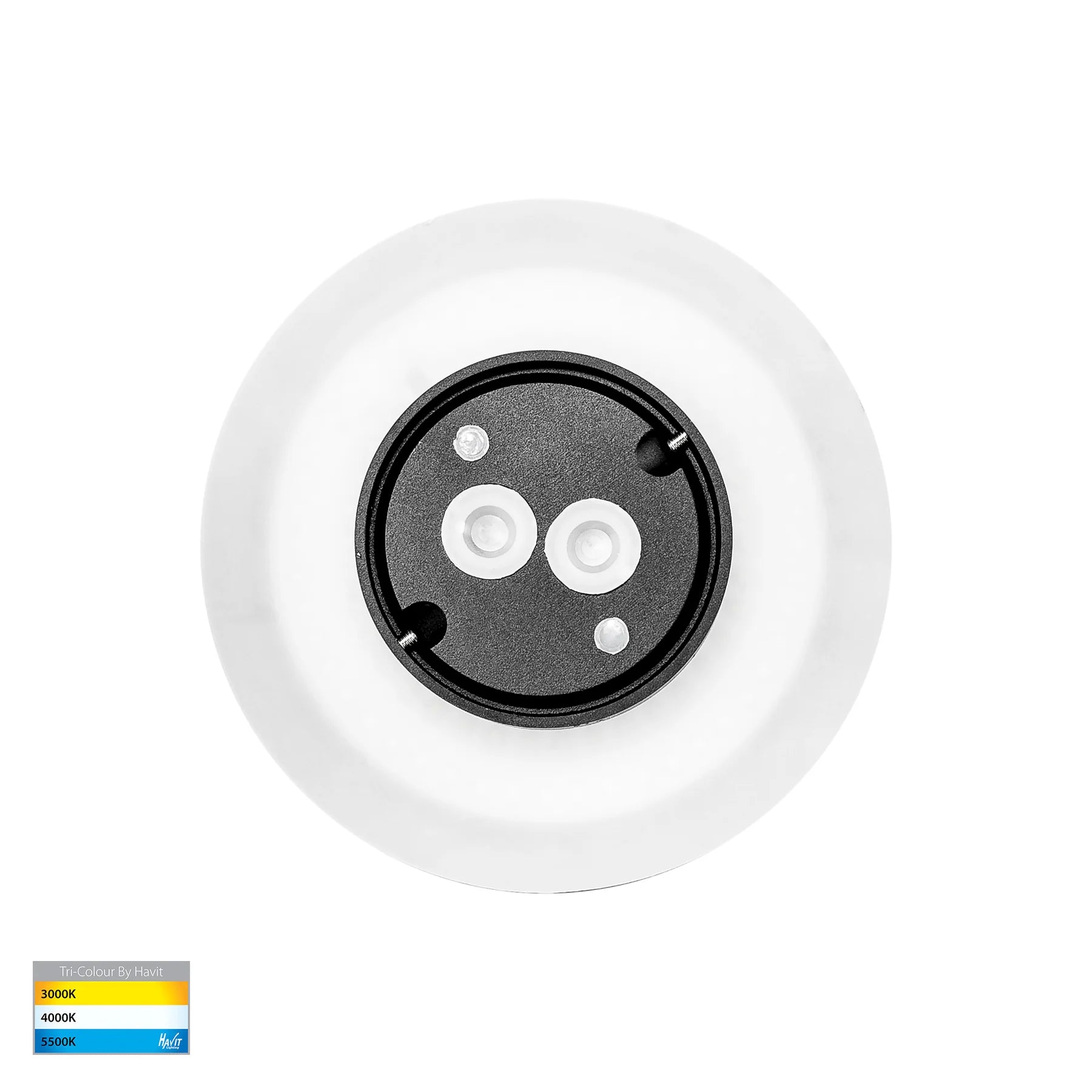 Havit Halo Exterior Wall Lights Tri - Black 7W 240V/12V IP65 - HV3591T-BLK - Havit Lighting