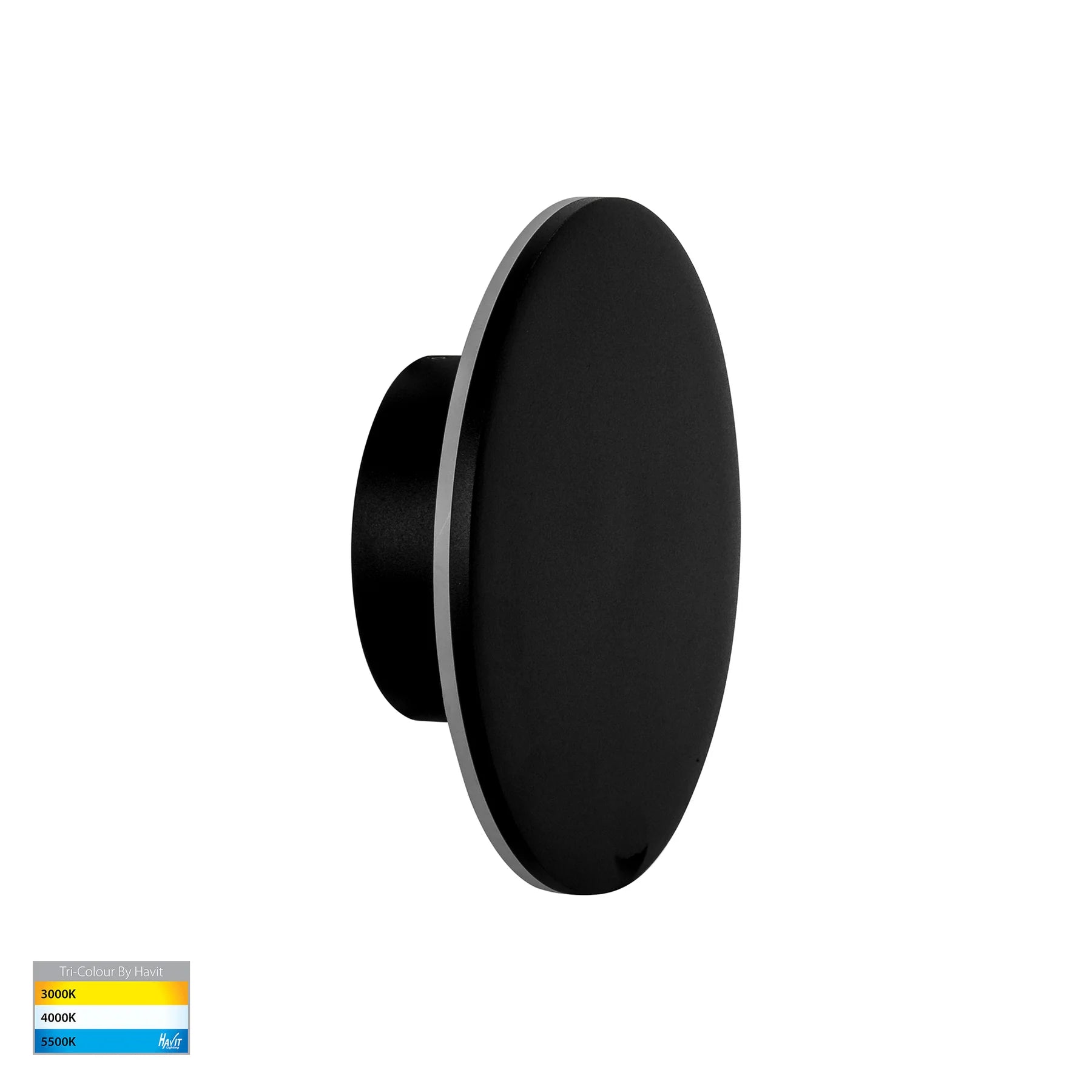 Havit Halo Exterior Wall Lights Tri - Black 7W 240V/12V IP65 - HV3591T-BLK - Havit Lighting