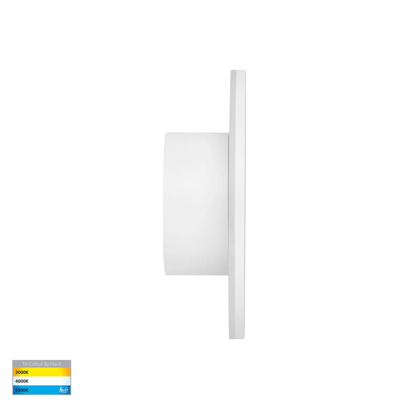 Havit Halo Exterior Wall Lights Tri - White 7W 12V/240V IP65 - HV3591T-WHT- Havit Lighting