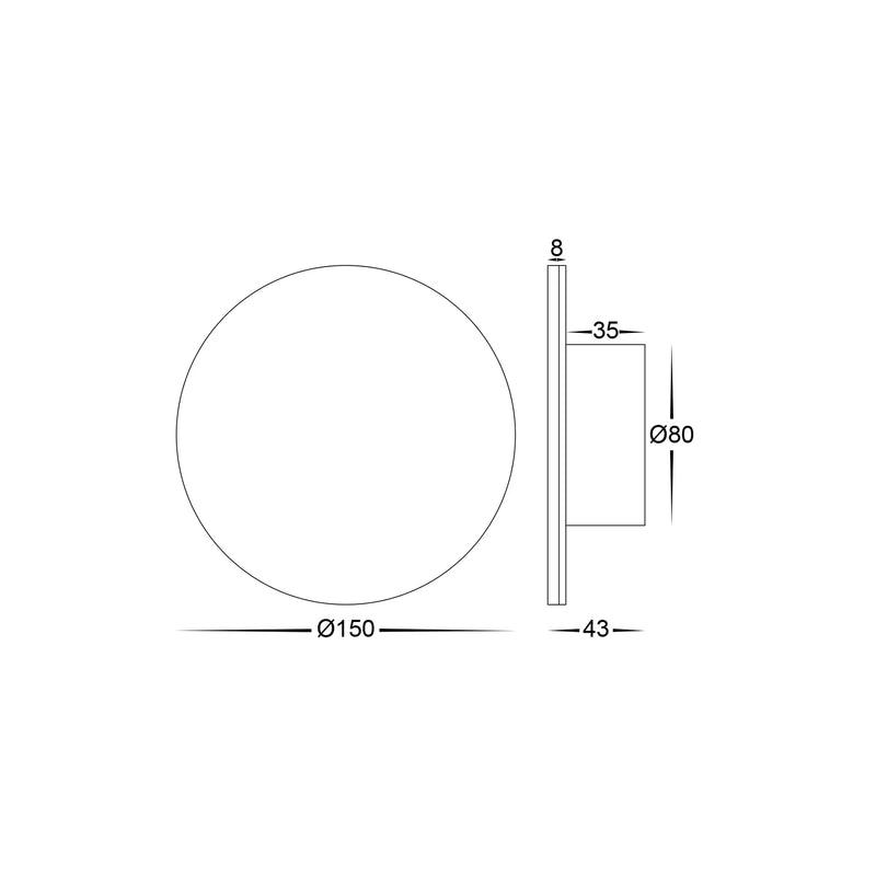 Havit Halo Exterior Wall Lights Tri - White 7W 12V/240V IP65 - HV3591T-WHT- Havit Lighting