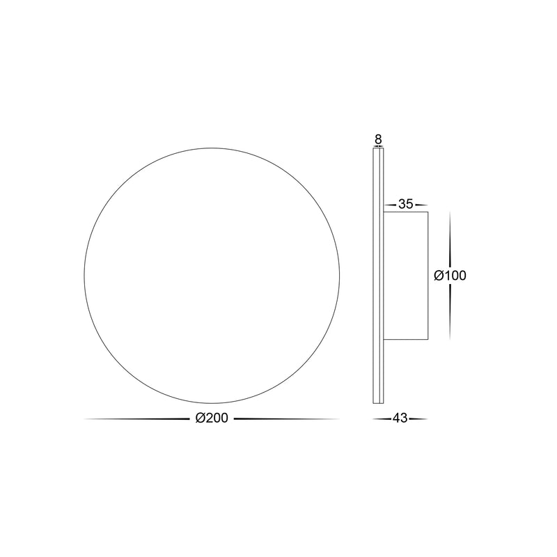 Havit Halo LED Exterior Wall Light Tri - White 12W 240V IP65 - HV3592T-WHT