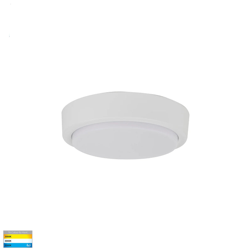 Havit Liptor Ceiling Mounted LED Oysters Tri - White 10W 240V IP54 - HV36051T-WHT -Havit Lighting