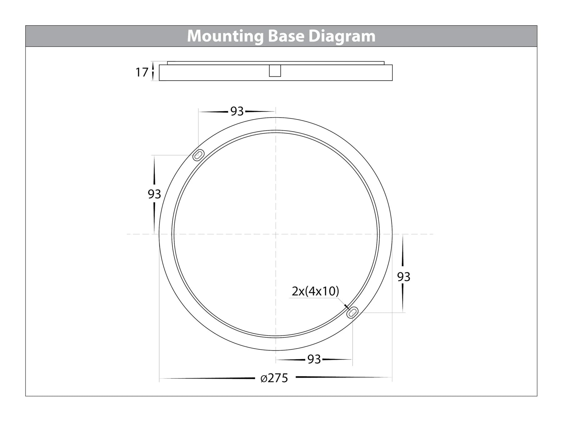 Havit Liptor Ceiling Mounted LED Oysters Tri- White 20W 240V IP54 - HV36052T-WHT