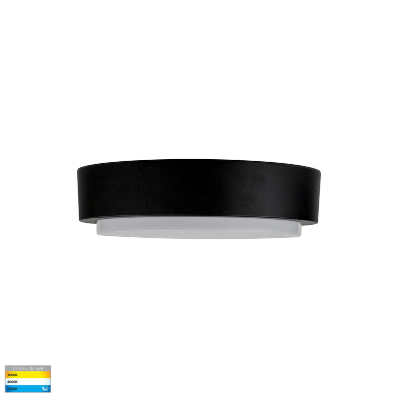 Havit Liptor Ceiling Mounted LED Oysters Tri - Black 20W 240V IP54 - HV36052T-BLK - Havit Lighting