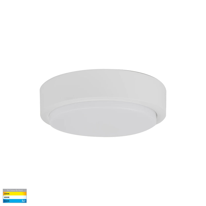 Havit Liptor Ceiling Mounted LED Oysters Tri - White 20W 240V IP54 - HV36052T-WHT - Havit Lighting