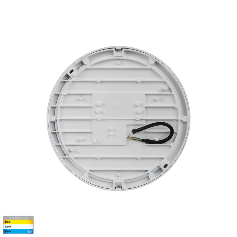 Havit Liptor Ceiling Mounted LED Oysters Tri - White 20W 240V IP54 - HV36052T-WHT - Havit Lighting