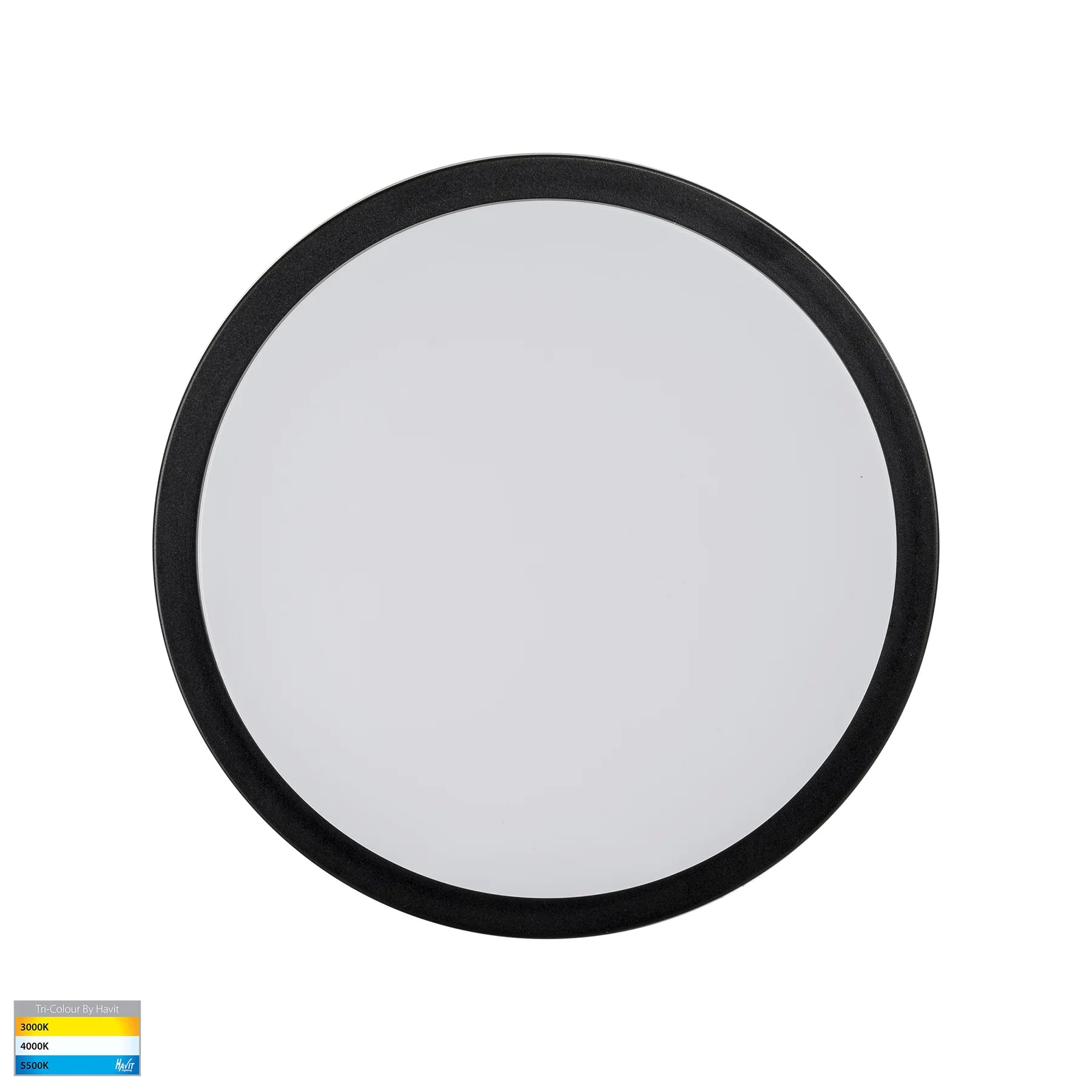 Havit Liptor Ceiling Mounted LED Oysters Tri- Black 30W 240V IP54 - HV36053T-BLK