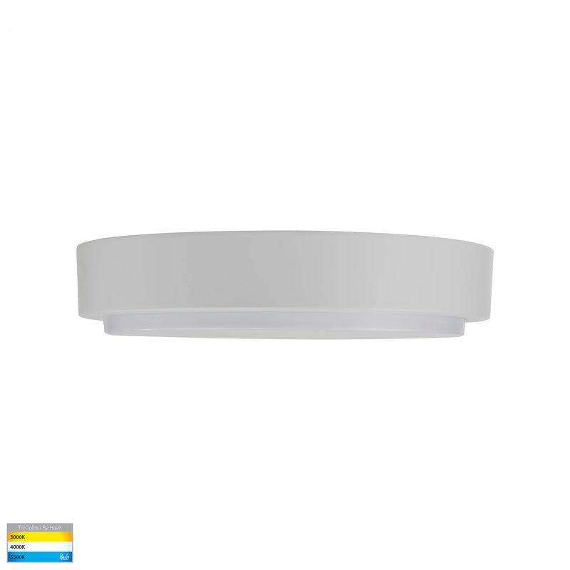 Havit Liptor Ceiling Mounted LED Oyster Tri - White 30W 240V IP54 - HV36053T-WHT- Havit Lighting