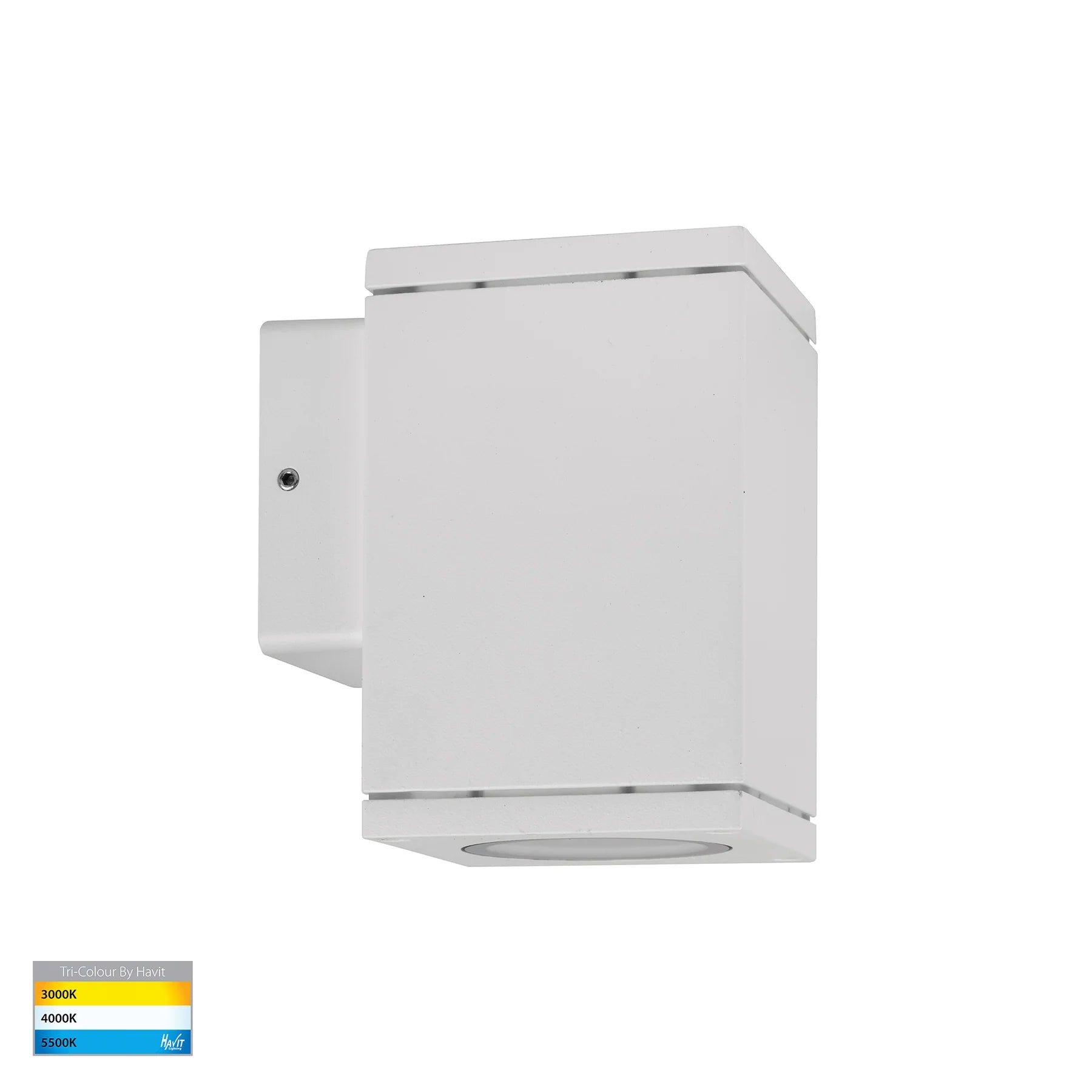 Havit Quadru Square Fixed Down Exterior Wall Lights Tri - White 5W 240V IP54 - HV3623T-WHT- Havit Lighting