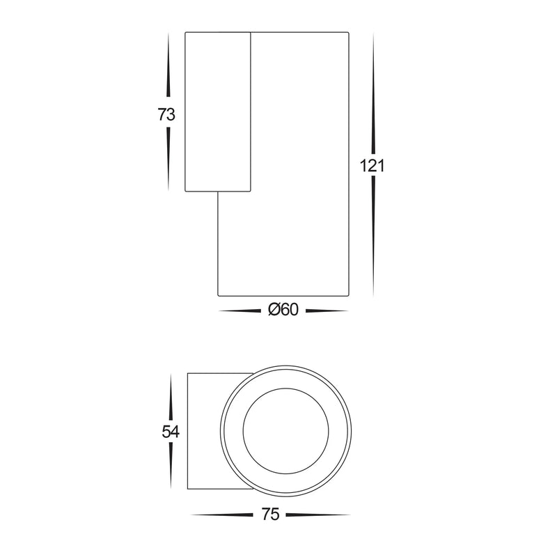 Havit Aries Fixed Down Exterior Wall Lights 5CCT Black 6W 240V IP65 - HV3625S-ALUBLK - Havit Lighting