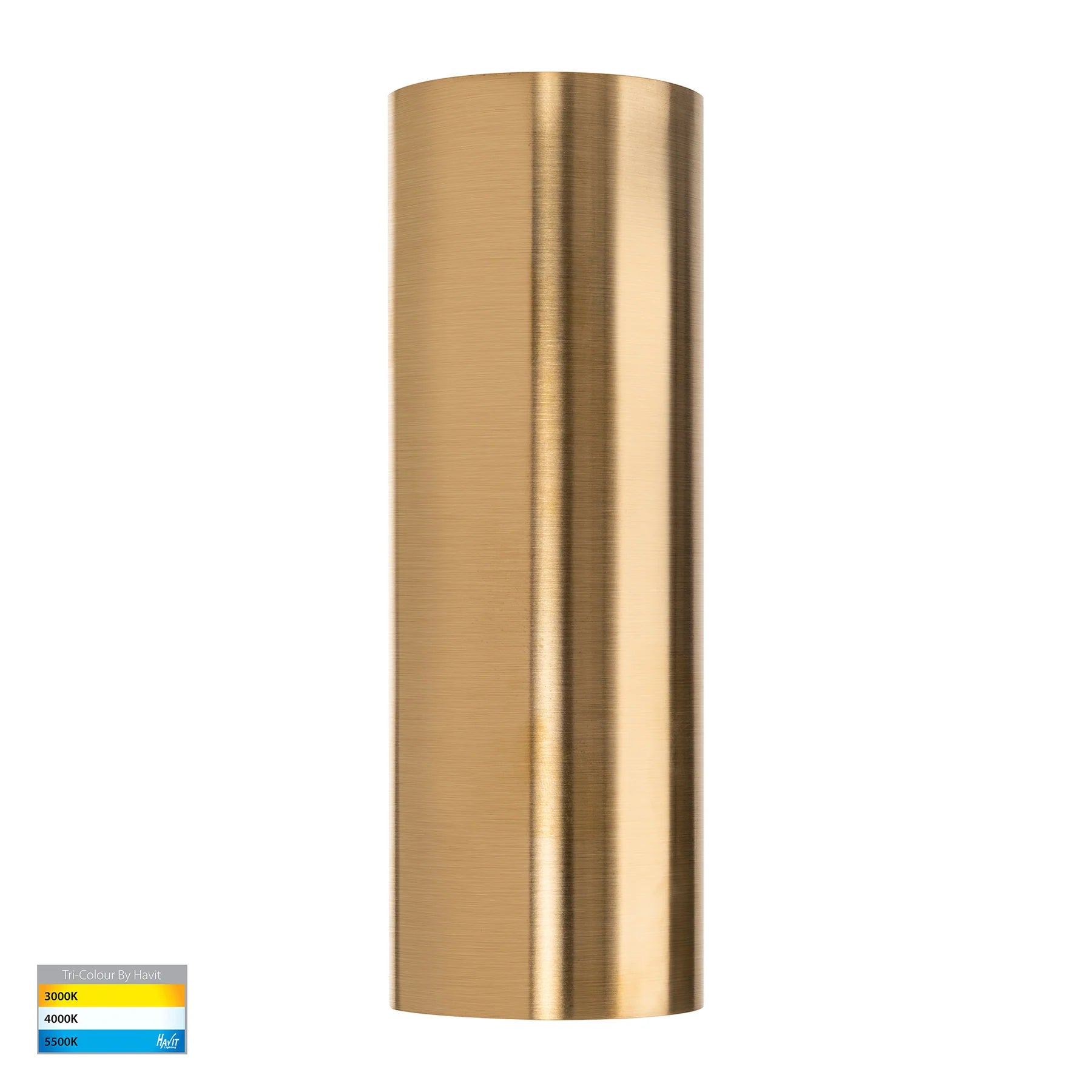 Havit Aries Up & Down Exterior Wall Lights 5CCT Solid Brass 2x6W 240V IP65 - HV3626S-BR- Havit Lighting