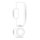 Havit Aries Up & Down Exterior Wall Lights 5CCT White 2x6W 240V IP65 - HV3626S-ALUWHT - Havit Lighting