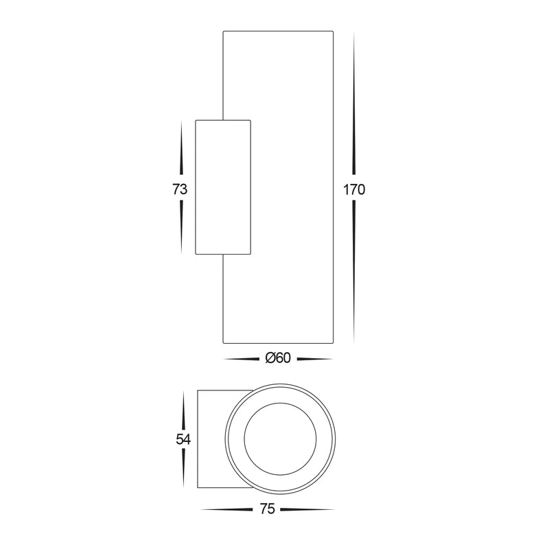 Havit Aries Up & Down Exterior Wall Lights 5CCT White 2x6W 240V IP65 - HV3626S-ALUWHT - Havit Lighting