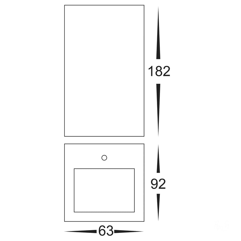 Havit Veldi Square Up & Down Exterior Wall Lights Tri - 316 Stainless Steel 240V IP54 - HV3633T-SS316- Havit Lighting