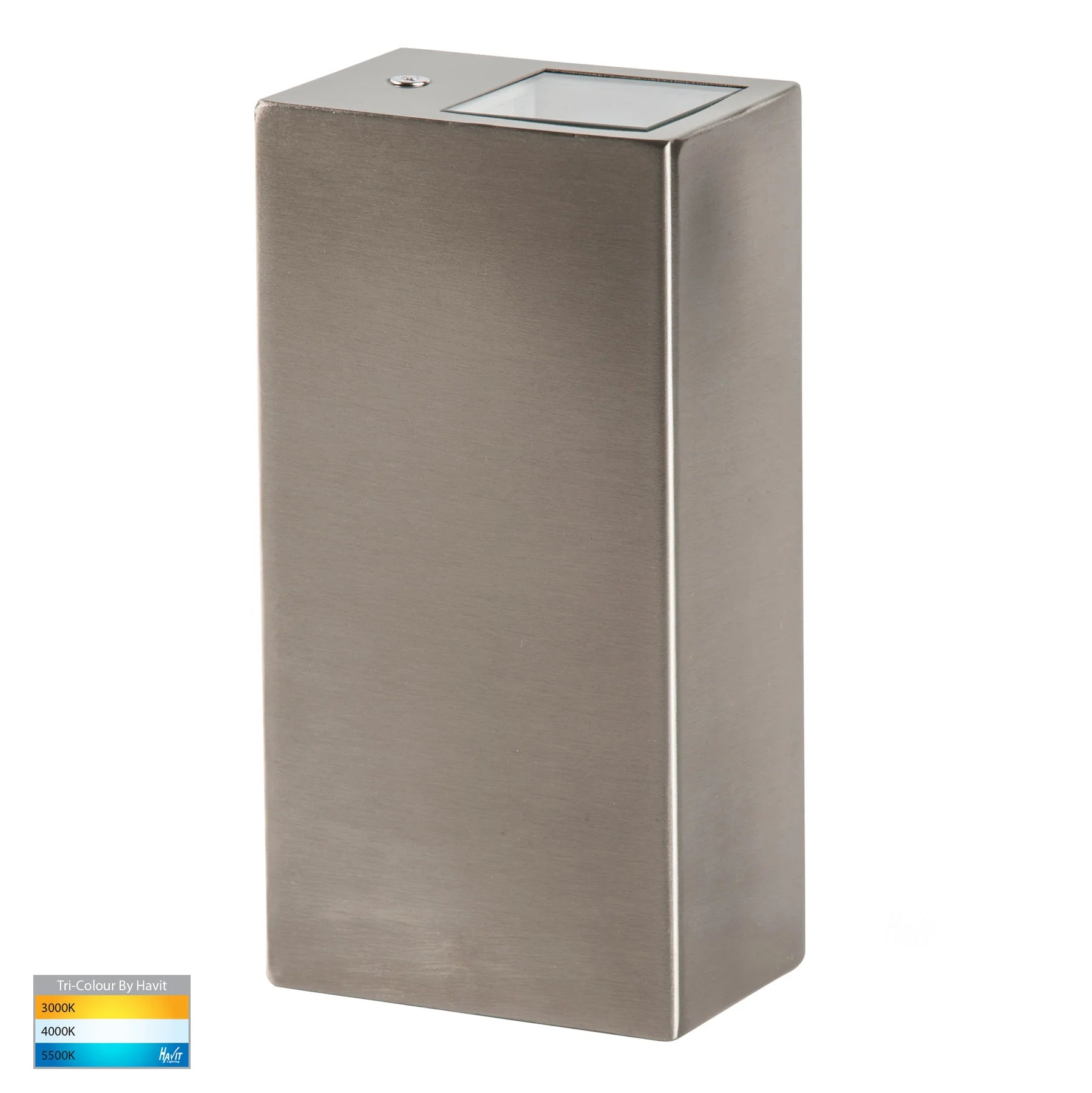 Havit Veldi Square Up & Down Exterior Wall Lights Tri - 316 Stainless Steel 2x5W 240V IP54 - HV3633T-SS316