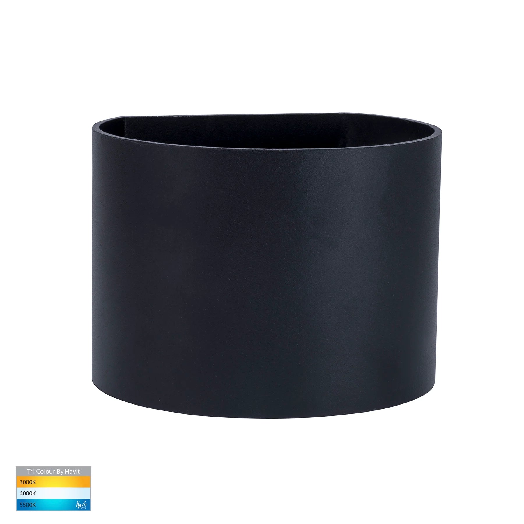 Havit Versa Round Up & Down Exterior Wall Lights Tri - Black 2x3W 12/240V IP65 - HV3658T-BLK-RND, HV3658T-BLK-RND-12V - Havit Lighting