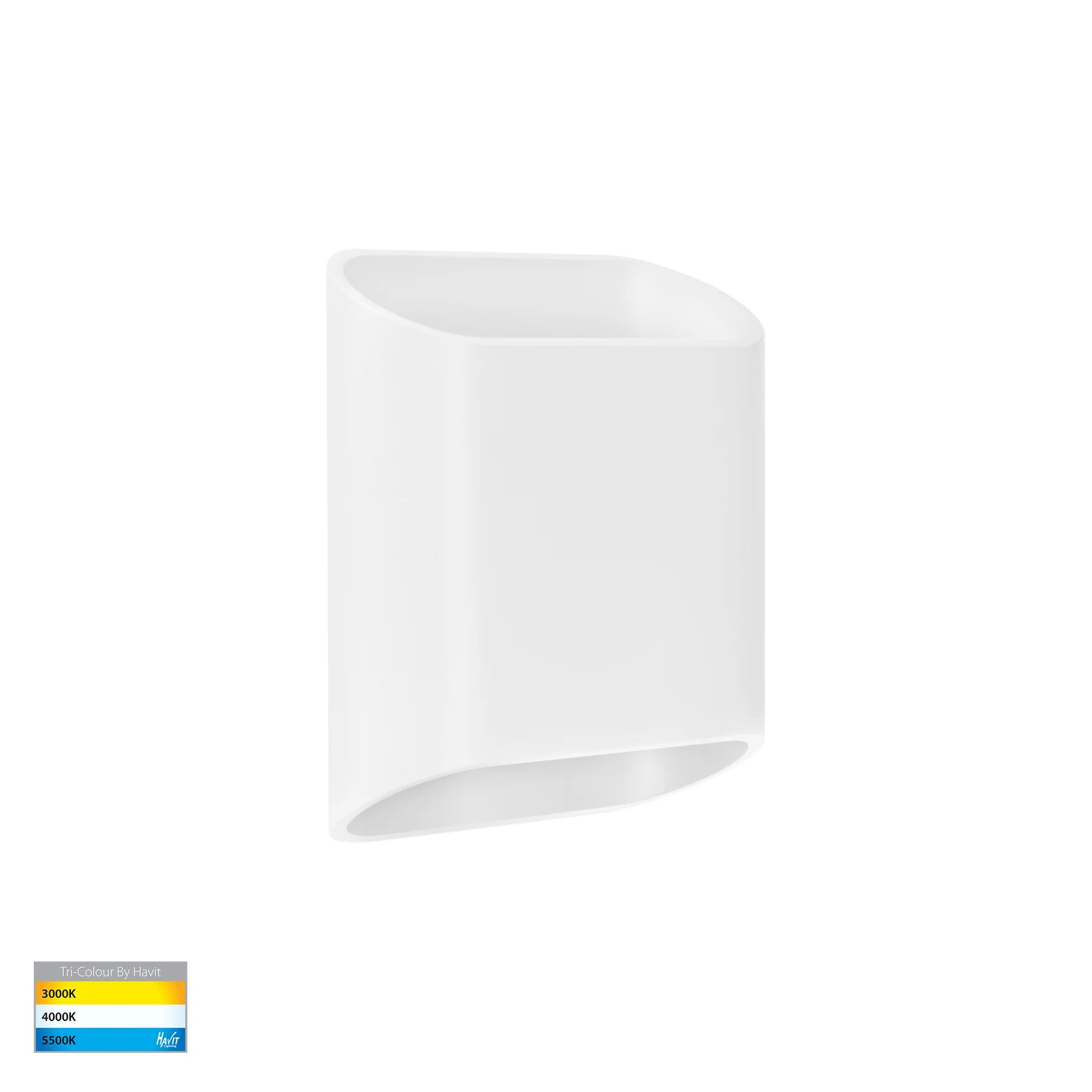 Havit Contec Up & Down Exterior Wall Lights Tri- Aluminium White 2x5W 240V IP65- HV3662T-WHT-240V