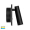 Havit Lesen with Back Light Single Adjustable Interior Wall Lights Tri - Black 2x3W 240V IP20 - HV3688T-BLK- Havit Lighting