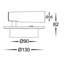 Havit Lesen Single Adjustable with Back Light Interior Wall Lights Tri - White 2x3W 240V IP20 - HV3688T-WHT - Havit Lighting