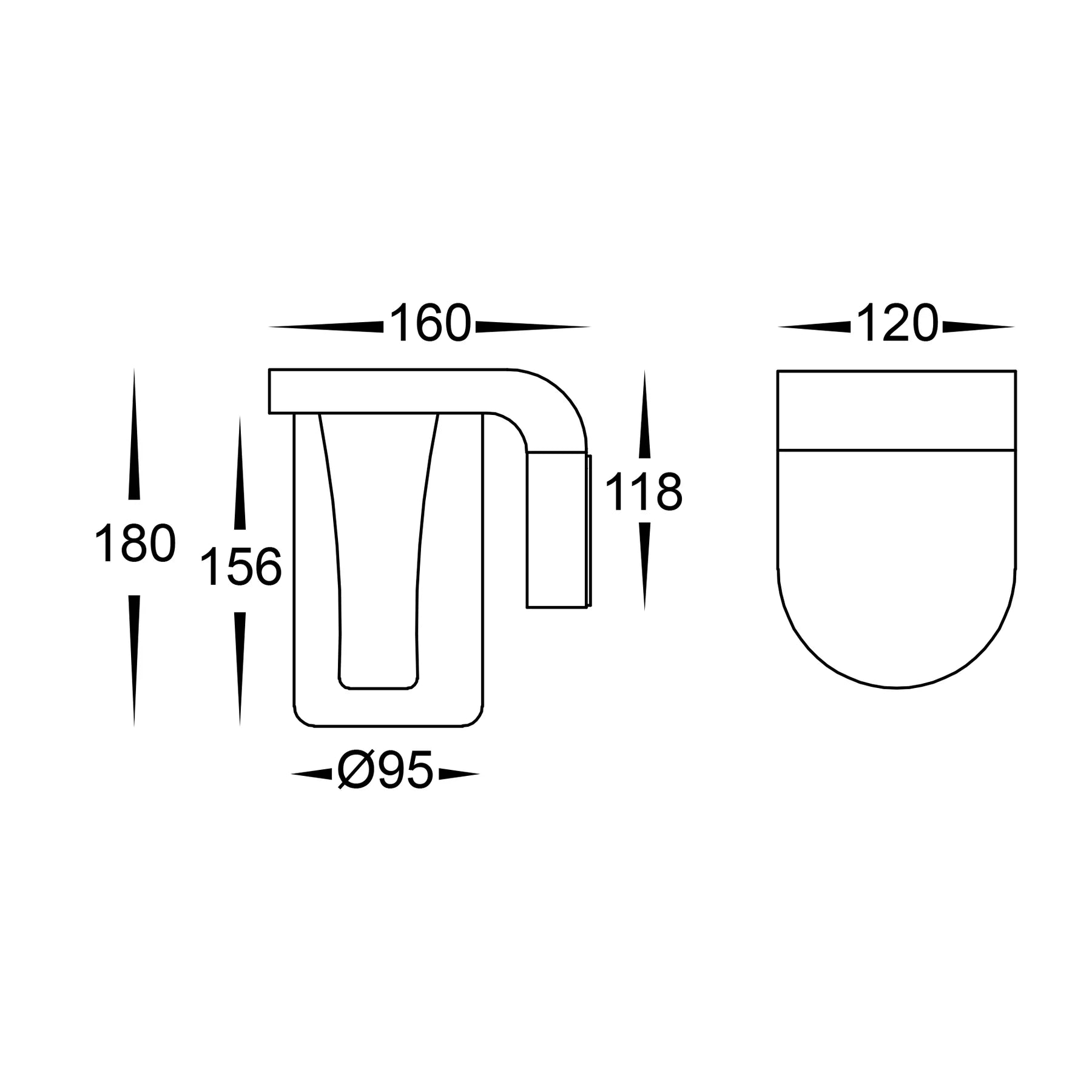Havit Otaner LED Exterior Wall Lights Tri- White 10W 240V IP54 - HV3691T-WHT-240V