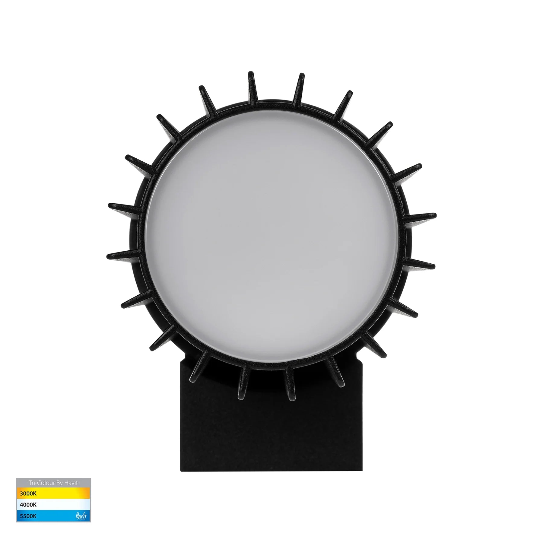 Havit Tenac Wall Lights Tri- Aluminium Black 9W 240V IP54 - HV3693T-BLK