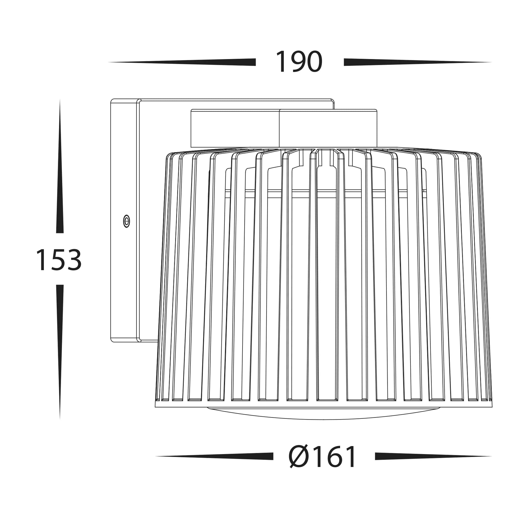 Havit Lumo Wall Lights 2700K Aluminium Black 8W 240V IP54 - HV3694W-BLK