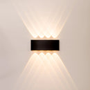 Havit Maro Up & Down Exterior Wall Lights Tri - Black 8x1W 12V/240V IP54 - HV3697T-BLK-12V, HV3697T-BLK-240V