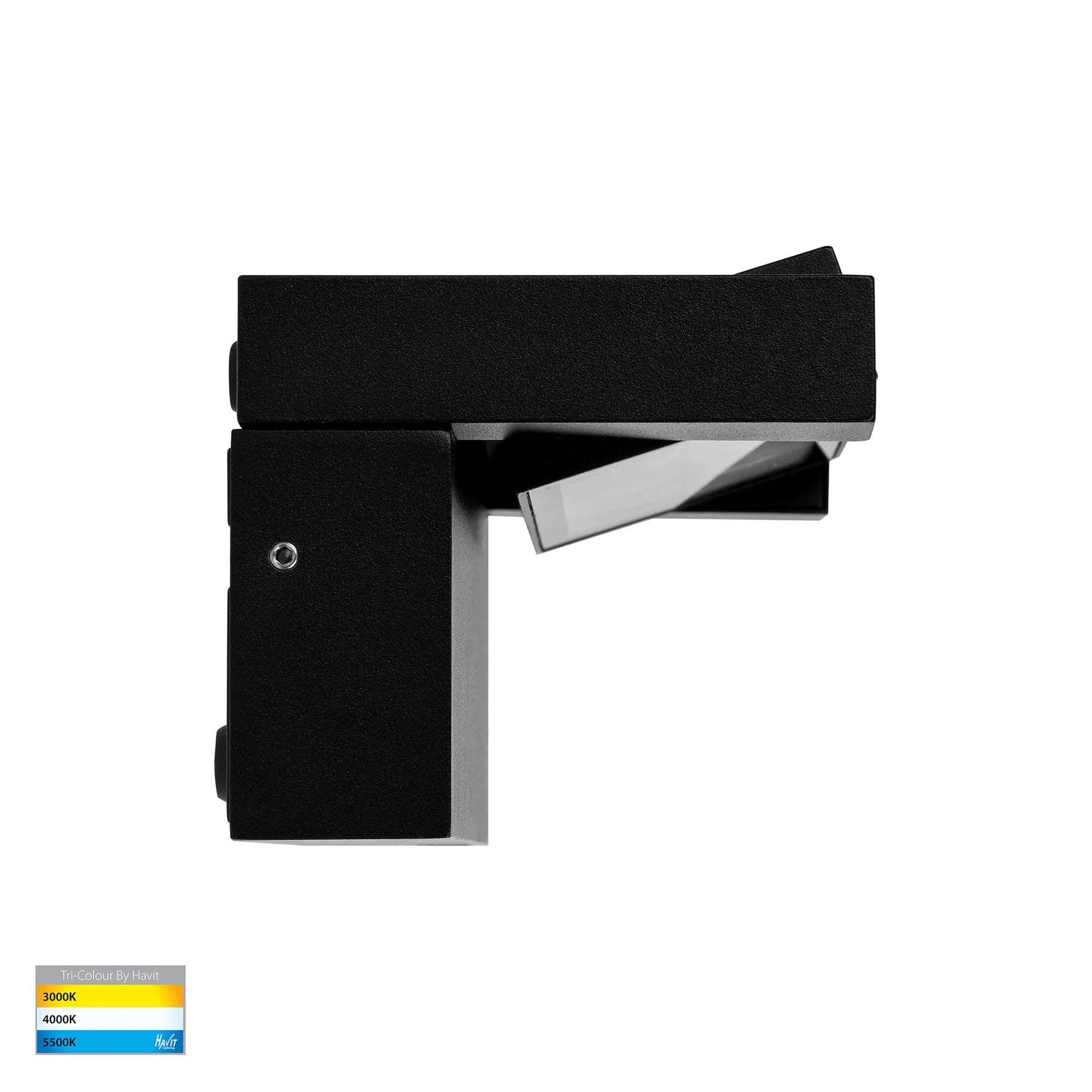 Havit Locu Adjustable LED Floodlights Tri- Aluminium Black 12W 240V IP65- HV3731T-BLK