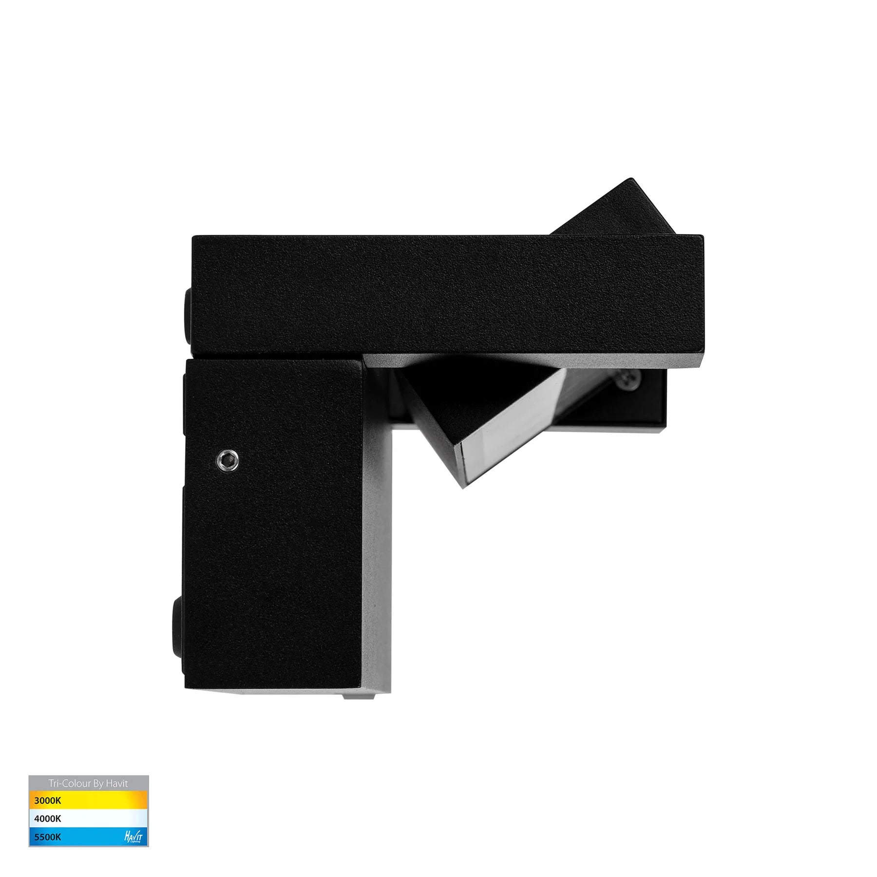 Havit Locu Adjustable LED Floodlights Tri- Aluminium Black 12W 240V IP65- HV3731T-BLK