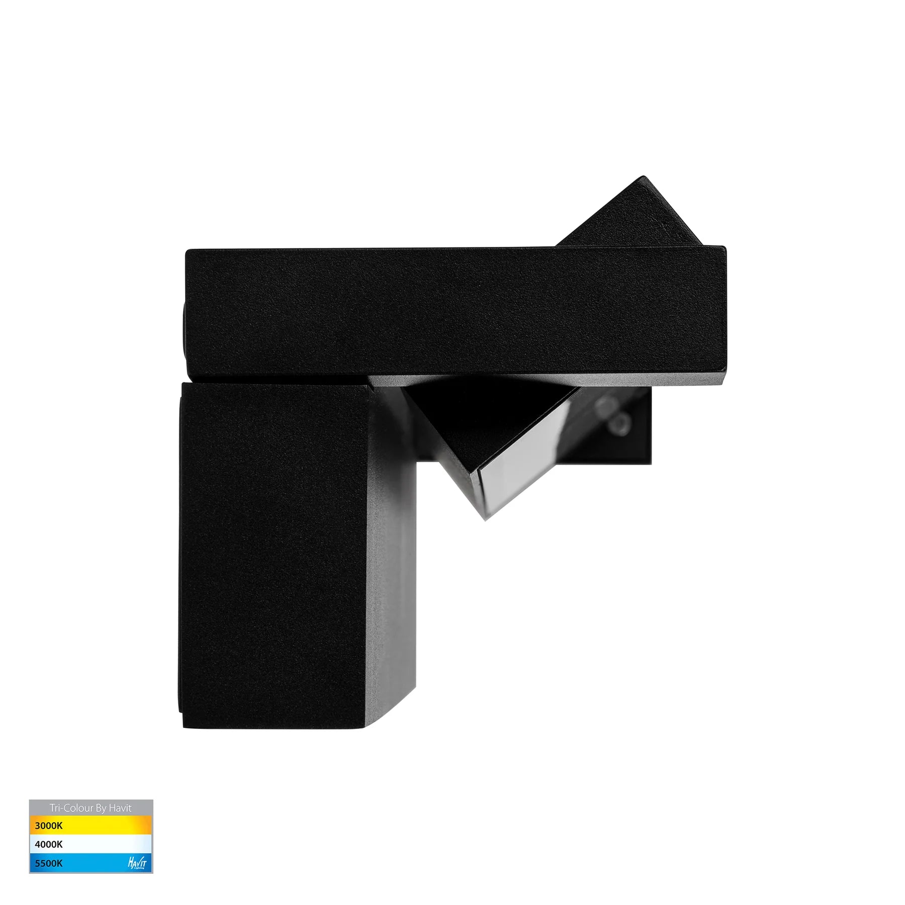 Havit Locu Adjustable LED Floodlight Tri- Aluminium Black 24W 240V IP65- HV3732T-BLK